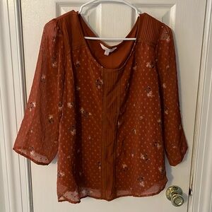 LC Lauren Conrad orange top
